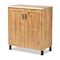 Baxton Studio Excel Modern and Contemporary Oak Brown Finished Wood 2-Door Storage Cabinet 189-11995-ZORO - alternate 2